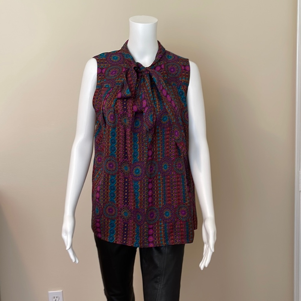 Marc by Marc Jacobs Multicolor Silk Sleeveless Blouse